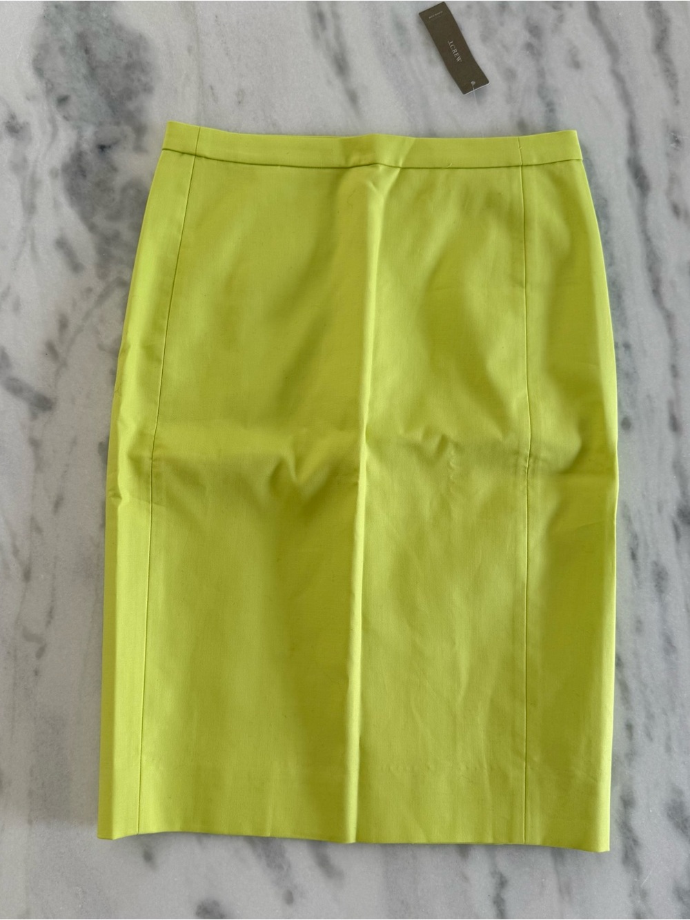 J. Crew Neon Lime Pencil Skirt